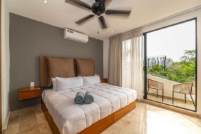 King Studio with Balcony, Rooftop Pool in Trendy Aldea Zama